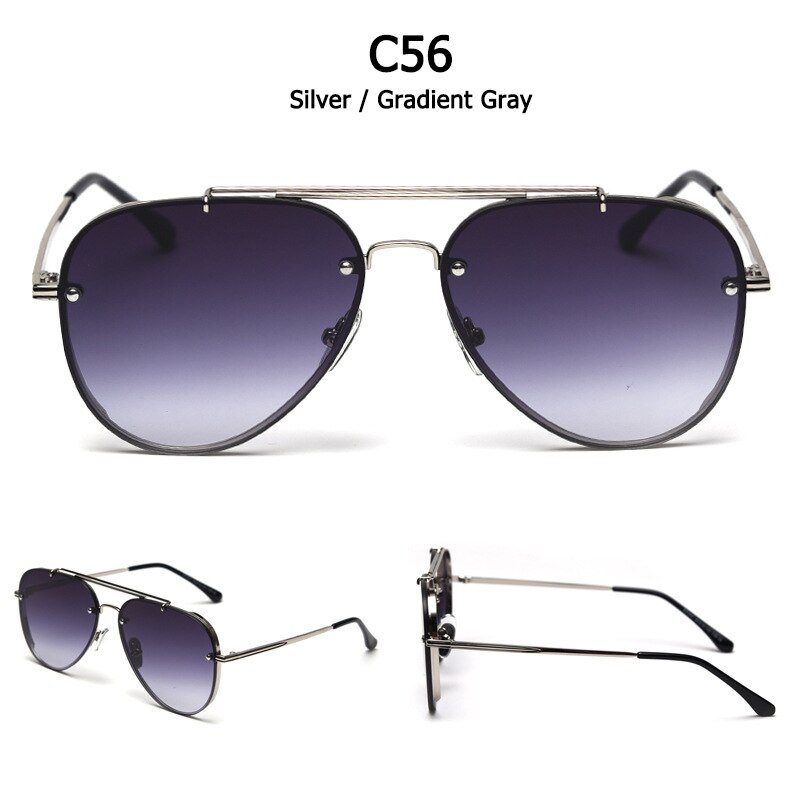 Jackjad top classic pilot style gradient solbriller mænd nitte mærke solbriller oculos de sol  s31247: C56