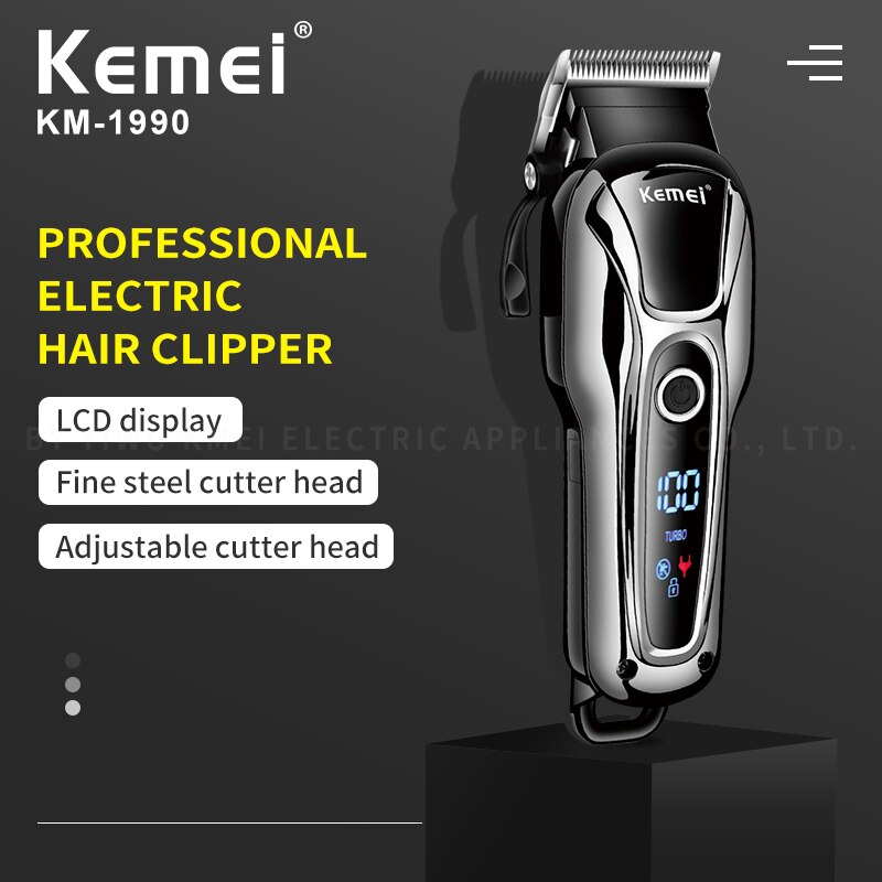 Ledning, trådløs hårklipper genopladelig hårtrimmer til mænd elektrisk hårklippersæt hårklippemaskine