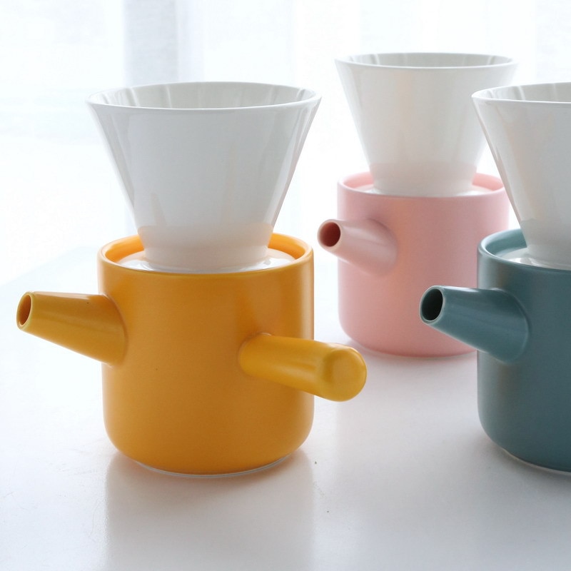 Imellow keramisk kaffefilter  v60 keramisk hånddrypfilter kaffebrygging filterkopp espresso kaffetrakt kaffe tilbehør