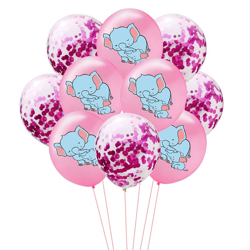 Baby Party Decoraties Leuke Olifant Ballonnen Baby Douche Olifant Banner Doop DIY Decor Oh Baby Jongen Meisje Verjaardag: 10pcs mix pink