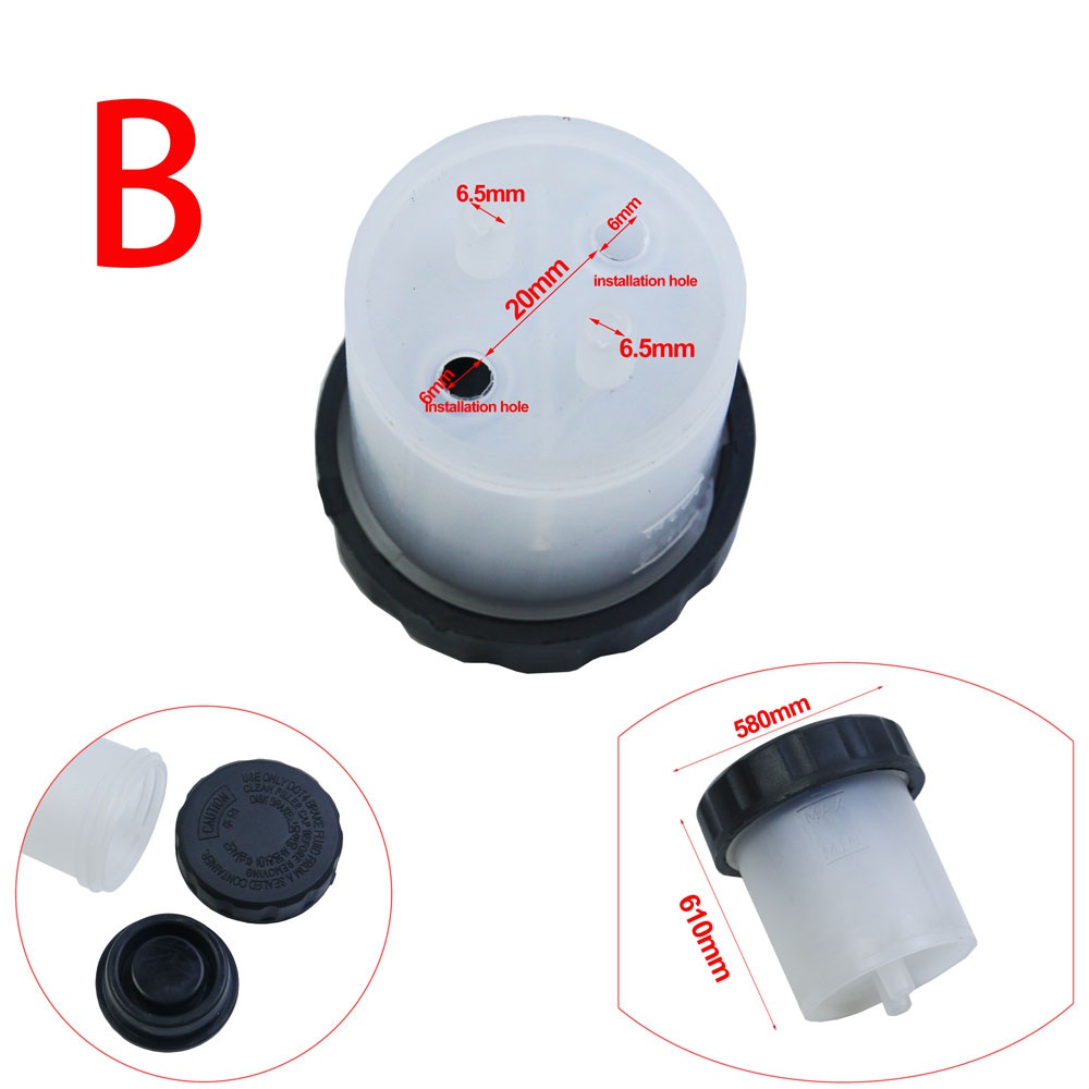 Universale Del Motociclo Leva Freno Serbatoio Olio Freno A Piede Cilindro maestro Tazza di Olio Bottiglia di Fluido Serbatoio sporco bicicletta scooter Pitbike: Grigio scuro
