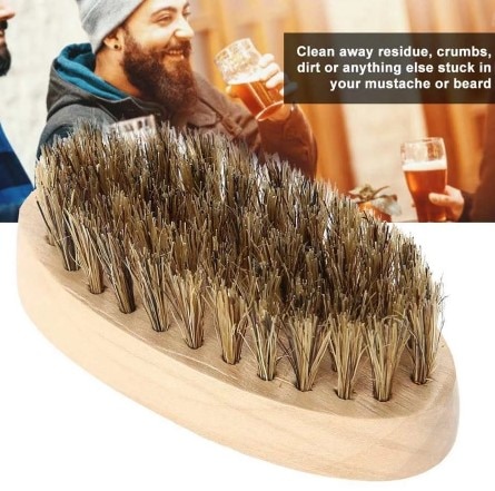Mannen Baard Borstel Zachte Haren Snor Kam Borstel Ovale Houten Handvat Kapper Salon Baard Vormgeven Schoonmaken Tool Mannelijke Scheerkwast