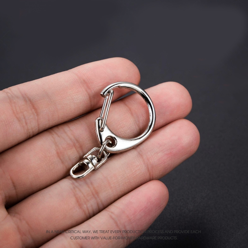 10 stuks voor sleutelhanger met ketting D karabijnhaak splitsleutelhanger metaal voor sleutelhanger Har