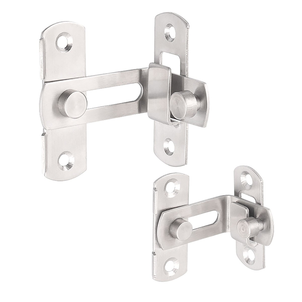 1Pcs Stainless Steel Door Bolt Latch 90 Degree Barn Cast Hook Latch Window Cabinet With Screws Right Angle Sliding Gate Buckle