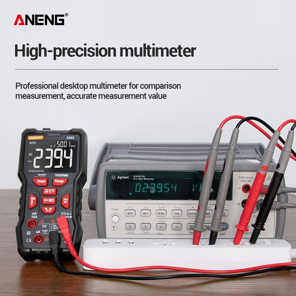 ANENG AN82 Digital Multimeter 9999 Tester DIY Transistor Capacitor NCV Testers True RMS Analog meter Multimetro