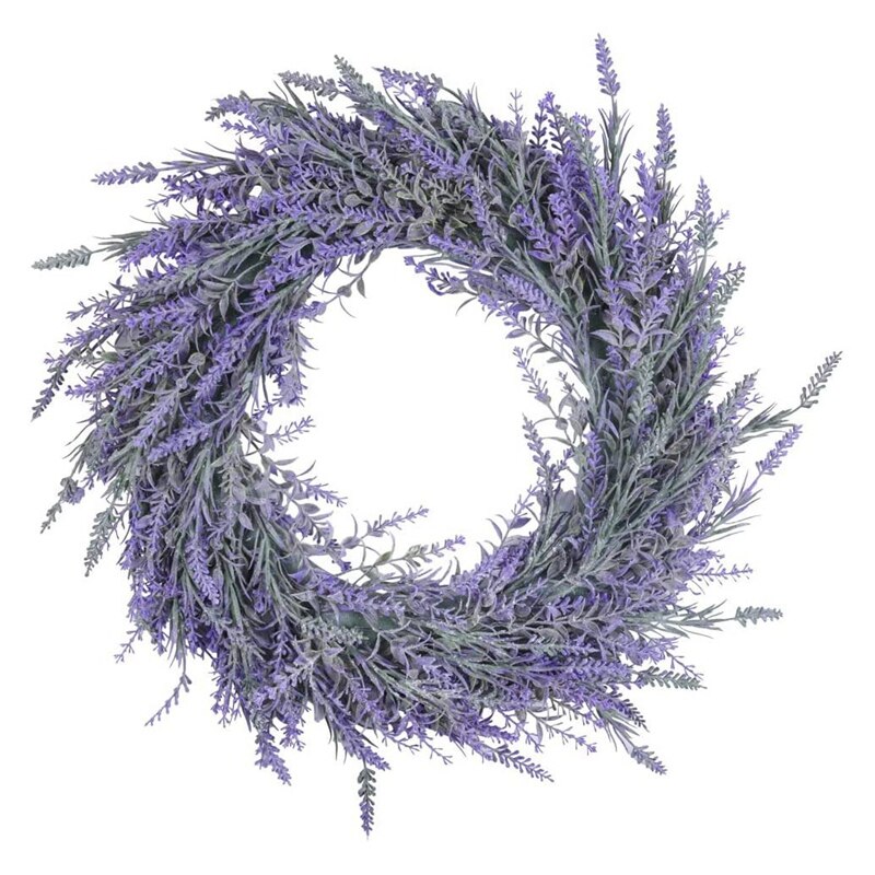 Lavendel Krans Voor Voordeur Kunstmatige Voor Alle Seizoenen Indoor Outdoor Bloemen Krans Voor Wedding Party Thuis Wall Decor: Default Title