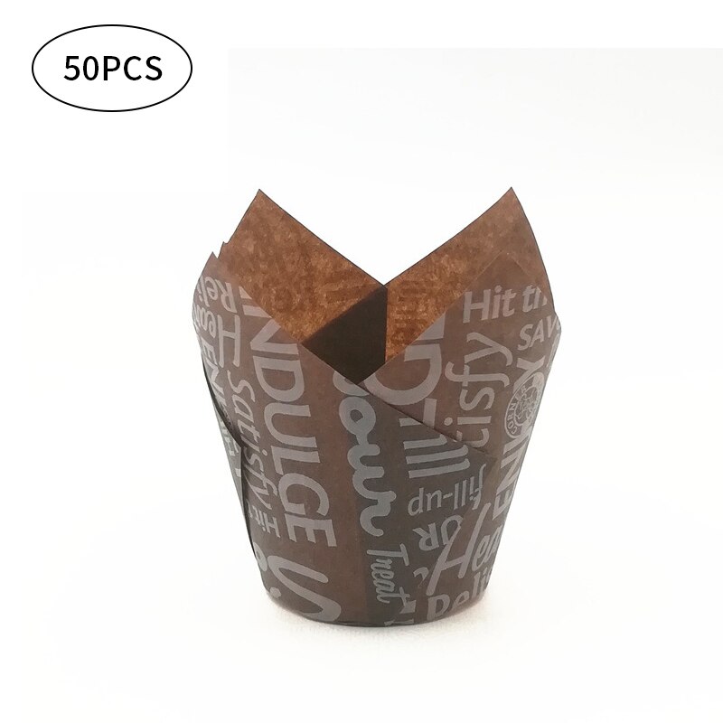 50pc gazeta styl foremka do babeczek papilotki do pieczenia na wesele Caissettes tulipan Muffin babeczka kubek papierowy olejoodporny ciasto Wrapper: 17