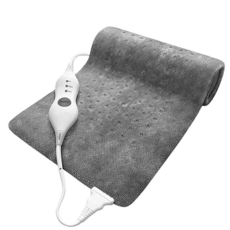 Extra Large Electric Heating Pad for Back Pain and Cramps Relief 12X24 Inch -Soft Heat for Moist &amp; Dry Therapy: Army Green