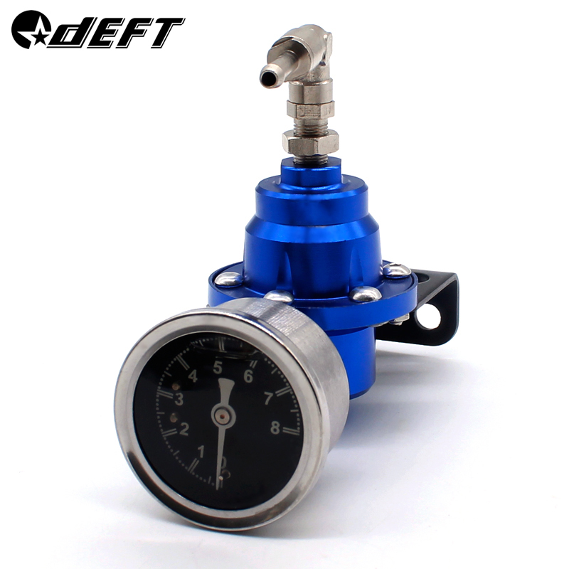 Skicklig bränsletrycksregulator med original mätarsats och instruktioner universell justerbar bränsletrycksregulator i aluminium