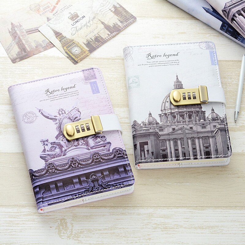 A5 Pu Lederen Planner Notebooks En Tijdschriften Wachtwoord Agenda Office Bussiness Dagboek Met Slot Notebooks Schoolbenodigdheden