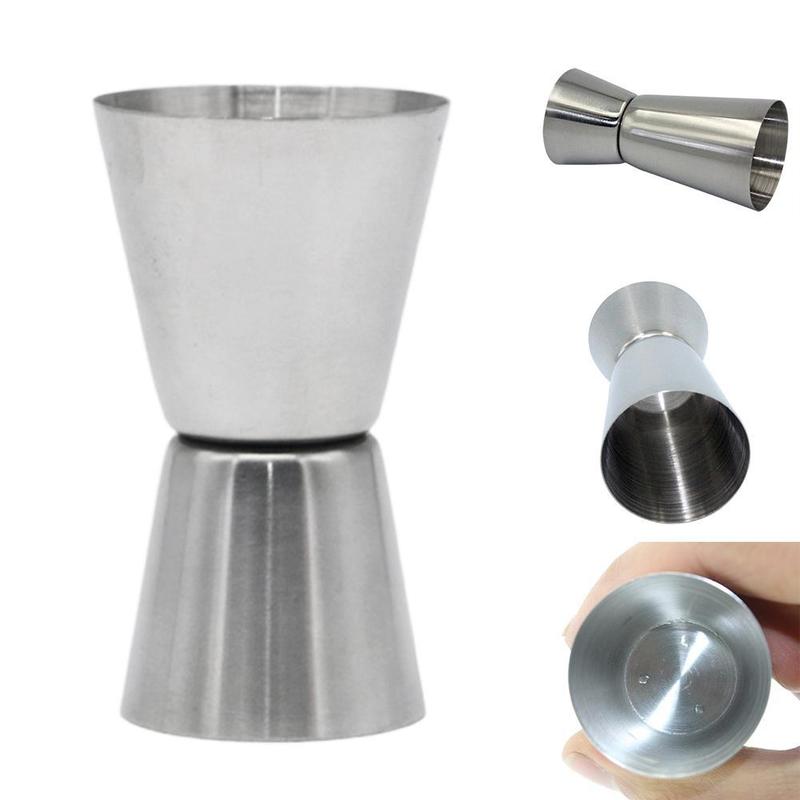 Suministros de Bar de , Copa medidora de vino tinto, taza de cocina de doble cabeza, utensilios de cóctel de acero y vidrio, onza inoxidable D4W1