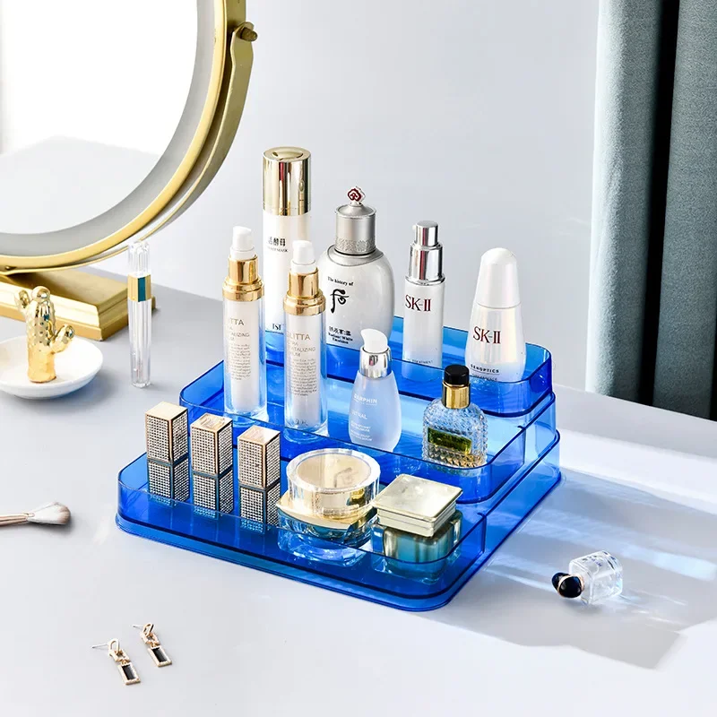 3-laags desktop parfum plank acryl cosmetische organisator parfum opbergrek pop displaystandaard keuken kruiden organisator