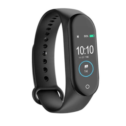 Men P80 Smart band Waterproof IP68 Sport Bracelet Fitness Activity Tracker Heart Rate Monitor swim Smartwatch for IOS Android: M4 black watch