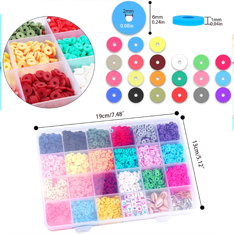 Clay Beads For Bracelets Making With Smiley Faces Bohemian Beads Necklaces For Women Alphabet Beads For Bracelets Making