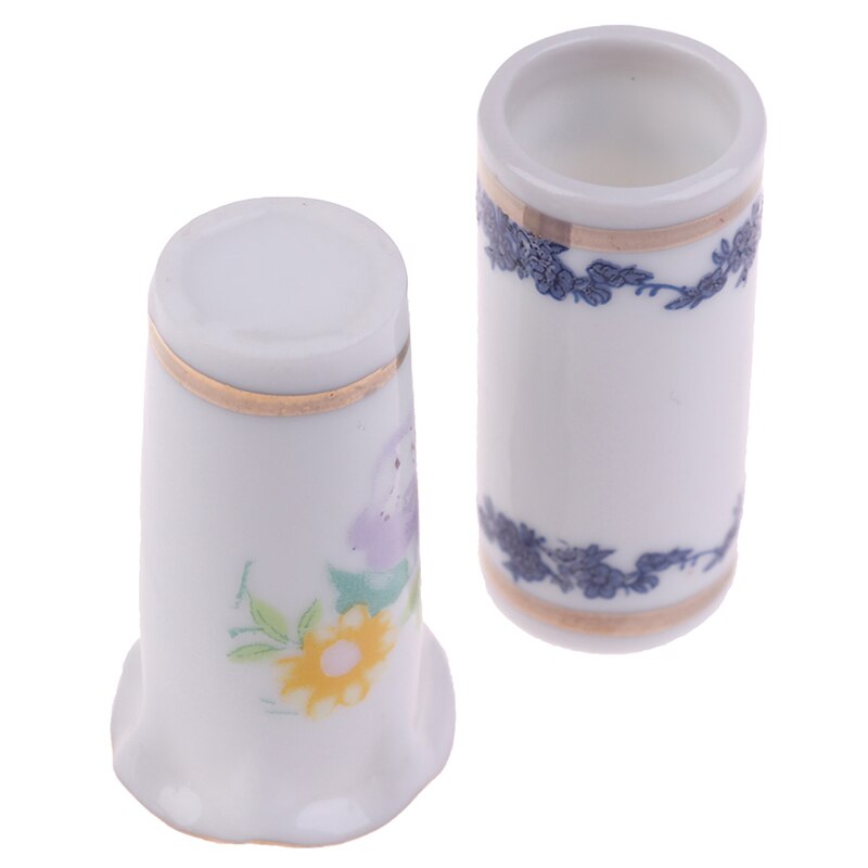 1Pc 1:12 Doll House Miniatures Ceramics Vase Chopsticks Pen Holder Accessories Decorative 2 Styles