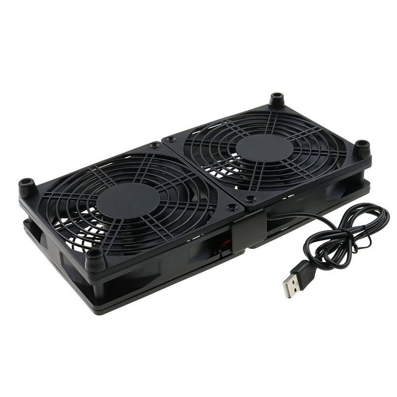 Lüfter für die Router-Kühlung | Tragbarer Lüfter für PC-Router, Gehäuselüfter | USB-betriebener Kühler-Gebläseventilator für Computerschränke mit Stark