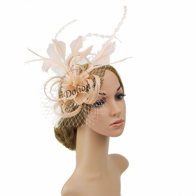 Women Chic Fascinator Hat Cocktail Wedding Party Church Headpiece Headwear Hair Clip Accessories