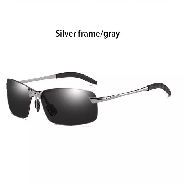 2020Color Changing Sunglasses Men Polarized Chameleon Glasses Men Driving Sunglasses Day And Night Vision Driver Goggles uv400: NO DISCOLOR --2