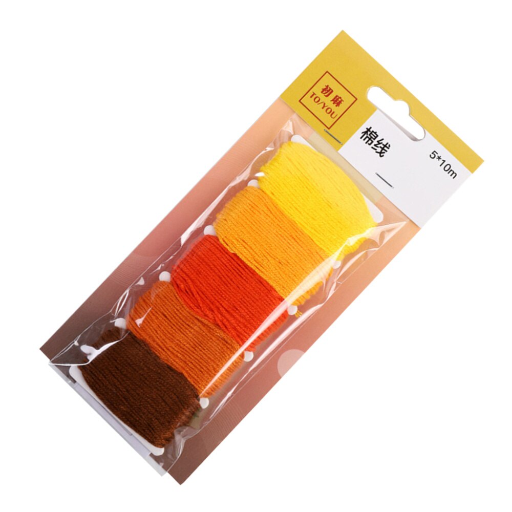 Hilo de punto de cruz de Color degradado, hilo de Cruz para bordar, Color amarillo