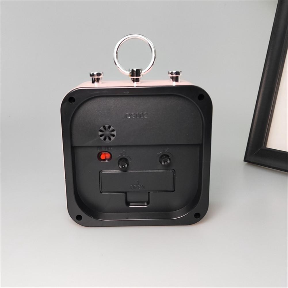Peakeep Kleine analoge reiswekker op batterijen, stil, geen