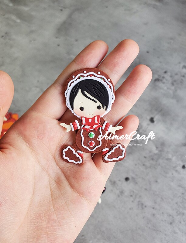 Gingerbread Baby Christmas Metal Cutting Dies Mold Scrapbooking Stencil Embossing Craft Die Cuts Card Making Dies For