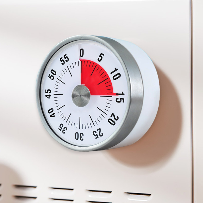 Kitchen Stainless Steel Timer Alarm Cooking Timer mechanical Round Countdown Magnetic Clock Timer Manager Home Kitchen Tool