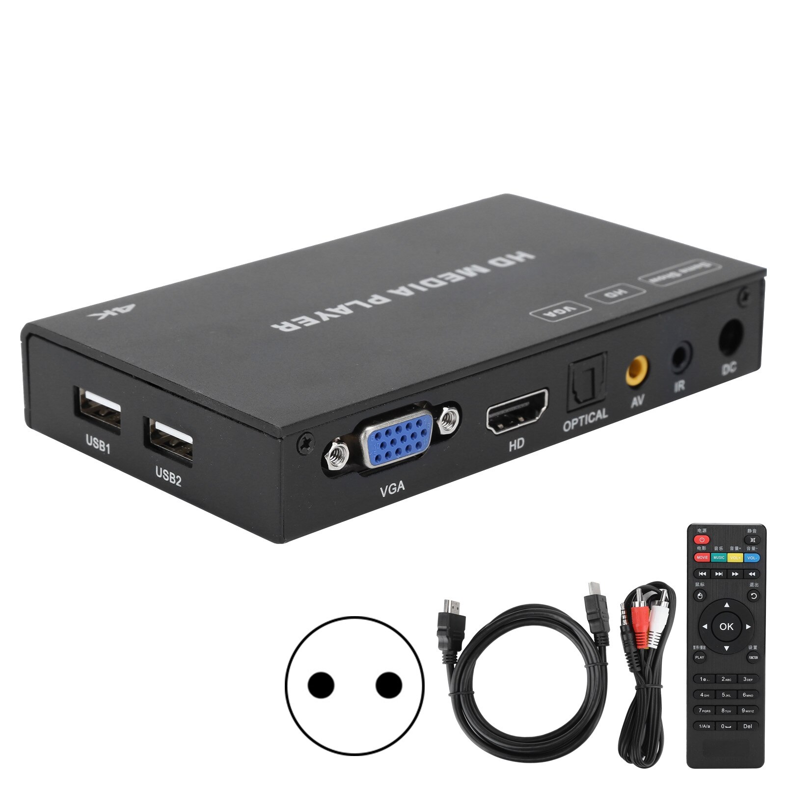 X6 Super High Definition 4K Digital Media Player HDMI-compatible Automatic/Loop Playback 100‑240VUK: EU