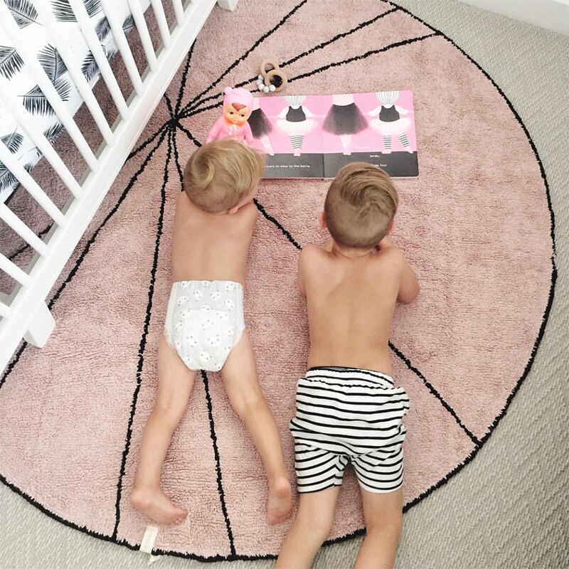 Tapis de jeu Portable en pastèque pour enfants, accessoire de photographie, épais, pour chambre de bébé