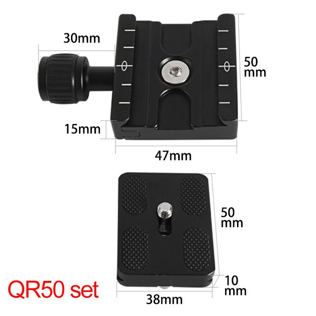 QR60 Camera quick releas clamp tripod clamp dslr camera clamp mount camera adapter for arca swiss camera with quick shot plate: QR50 set