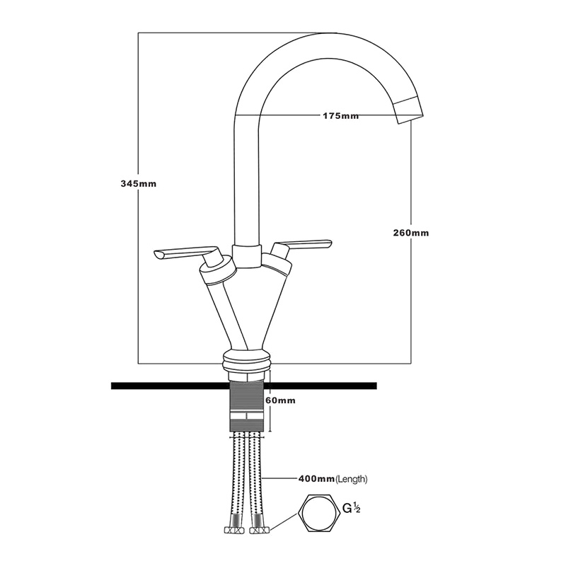 Kitchen Basin Tap 360-degree Sink Mixer Basin Tap Twin Dual Lever Taps Swivel Chrome Waterfall Faucet For Bathroom Kitchen