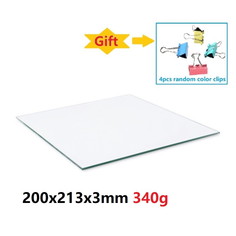MEGA-cama para impresora 3D, vidrio templado de borosilicato, plano, transparente, cuadrado, redondo, 214, 220mm, para Kossel Delta Creality Ender3