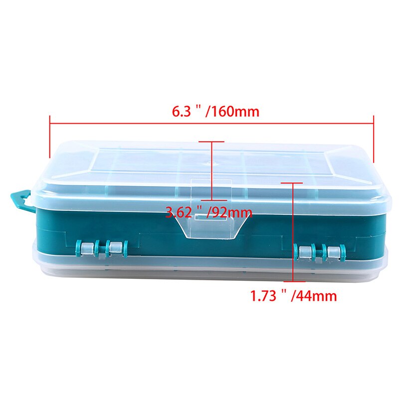 1Set Plastic Tool Box Screws 13 Slots Jewelry Beads Fishing Storage Box Craft Organizer Small Part Container Case