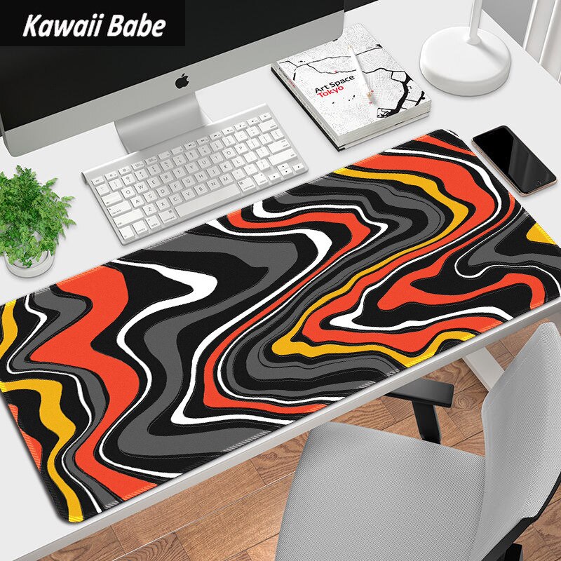 Abstract Fluid Pattern Laptop Mouse Mat Desk Pad Mouse Pad LARGE XLCreative Writing Desk Mat Deskpad Home Decor for Keyboard