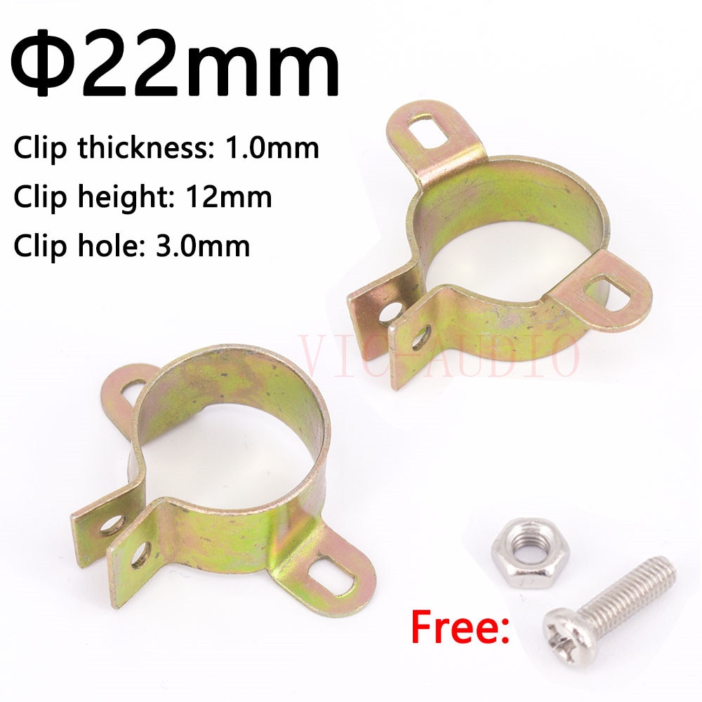 5Pcs Duurzaam Condensator Bracket Klem Houder Clap 30Mm 35Mm 40Mm 50Mm 65Mm 75Mm 90Mm Montage Clip Oppervlak Plating Zink Versterker: Zilver