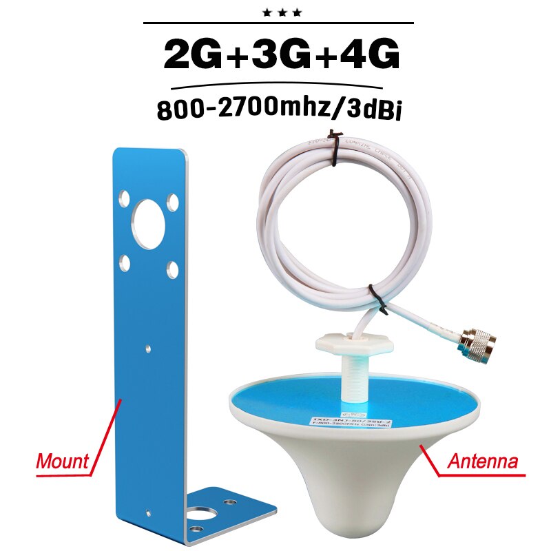 360 ° Signaal Antenne Voor Gsm Wcdma Umts En 4G Lte Signaal Repeater Booster Omnidirectionele Plafond Antenne Met 2M Kabel N Male