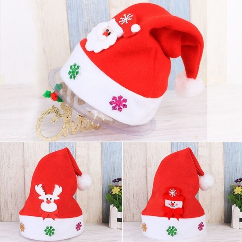 LED Light Up Christmas Hat Glow Party Headwear Decoration Supplies