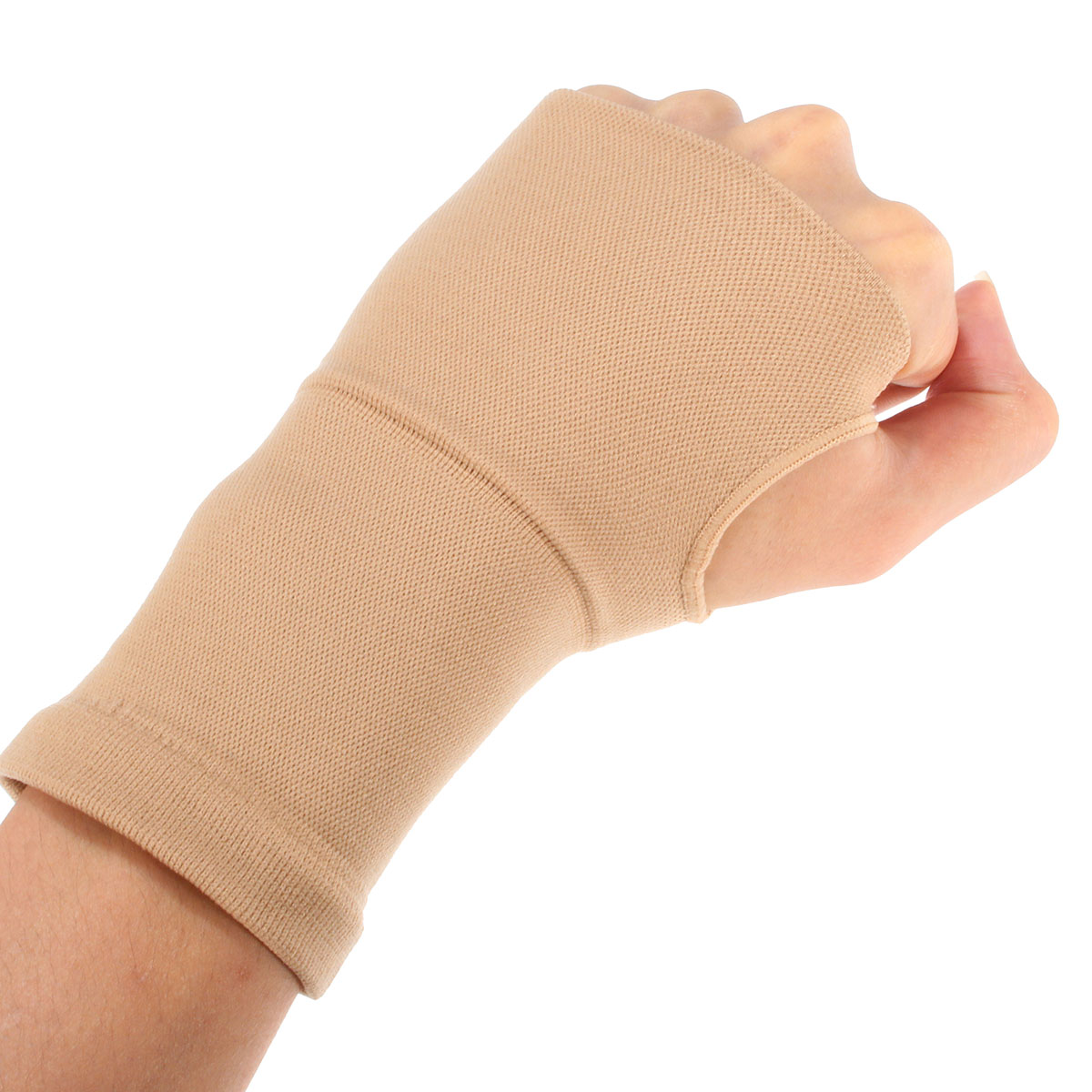 1 par sport til håndflade og håndledsstøtte til håndled håndledsstøtte handske elastisk bøjle ærme sports bandage gym til wrap: Kød s