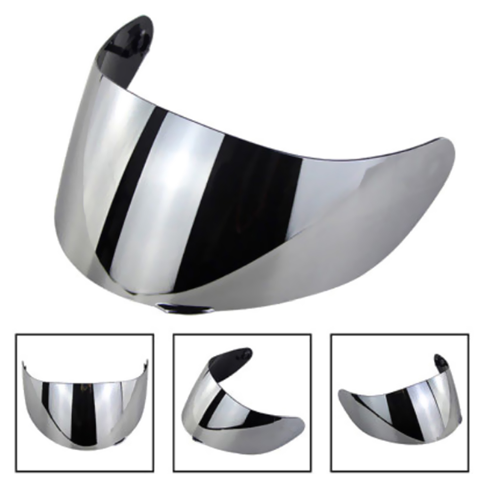 Visière complète de casque de moto, pare-vent, anti-rayures, pour AGV K1 K3SV K5: Silver