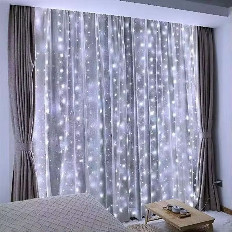 6m usb cortina luzes da corda 2025 decoração de ano novo led guirlanda luz de fadas 8 modo natal festa em casa feriado decoração de casamento