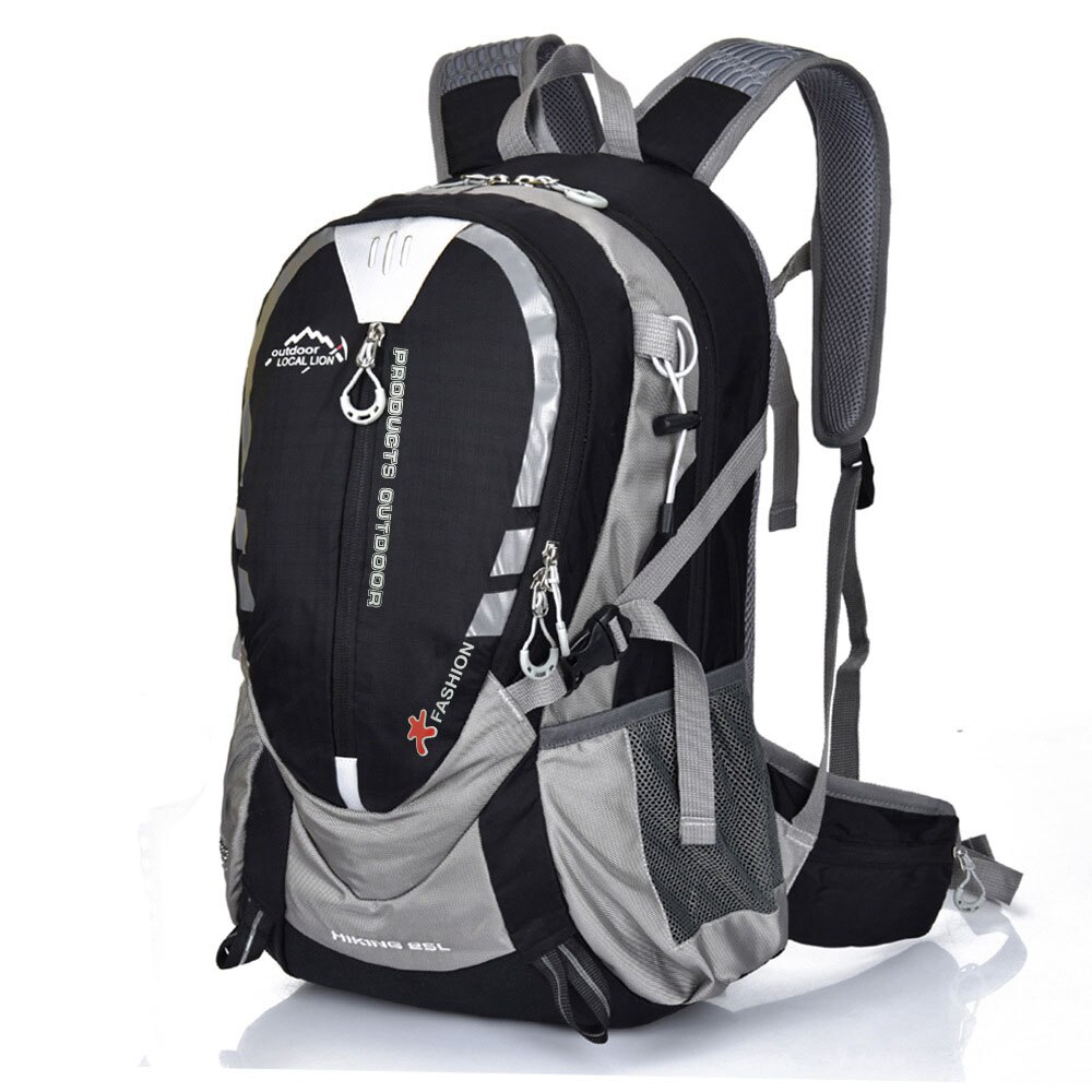 Nylon utomhusväskor 25l cykelryggsäckar män kvinnor vandring camping promenader sportryggsäck 441#: 441 svarta