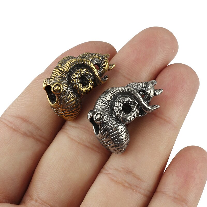 Bläckfisk kniv pärlor mässing bläckfisk pärlor paraply rep hänge vintage koppar paracord pärlor diy