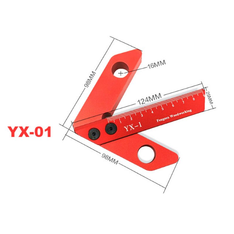 Règle de menuisier à Angle droit de 45/90 degrés, outil de mesure du travail du bois: YX-01