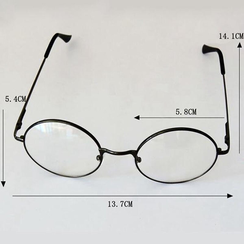 Vintage Retro Metal Frame Clear Lens women Glasses Nerd Geek Eyewear Eyeglasses Black Oversized Round Circle Eye Glasses