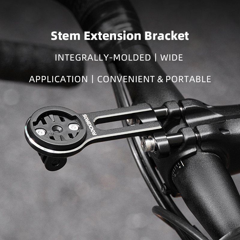 ROCKBROS Fahrradhalterung Frontlicht Lampenfassung Aluminiumlegierung Verlängerungshalter für Fahrradcomputer Wahoo Bryton Garmin Halterung