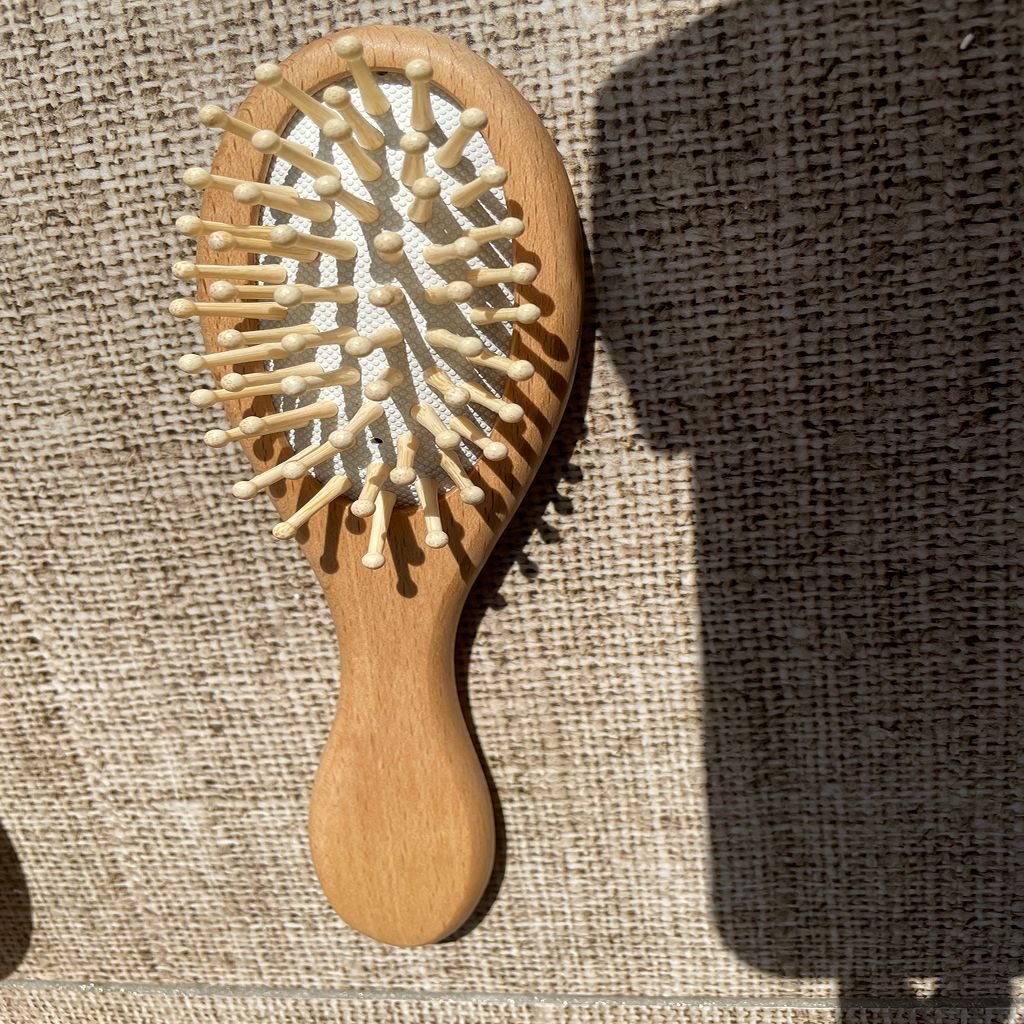 Baby Houten Kam Natuurlijke Houten Pasgeboren Natuurlijke Wol Haar Kam Baby Head Massager Draagbare Kinderen Baden Kam