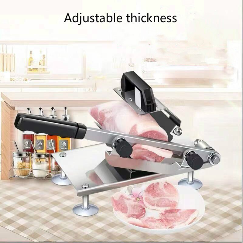 Commerciële huishoudelijke handleiding lam beef slicer gehaktbrood bevroren vlees snijmachine Plantaardige Schapenvlees rollen hand mincer cutter