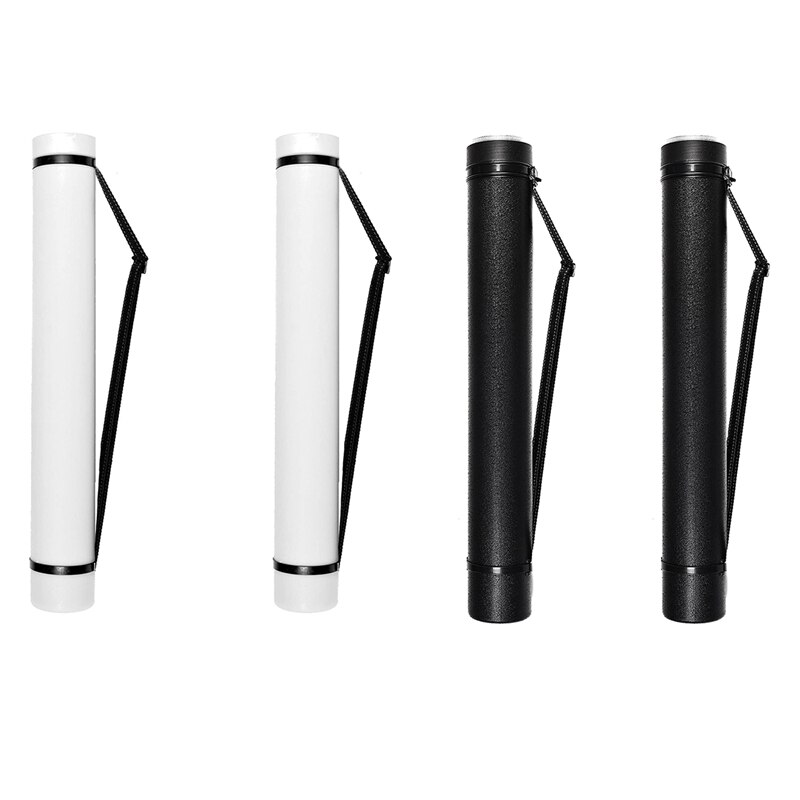 Retractable Poster Tube Shoulder Strap and Handle Portable Durable Round Storage Box
