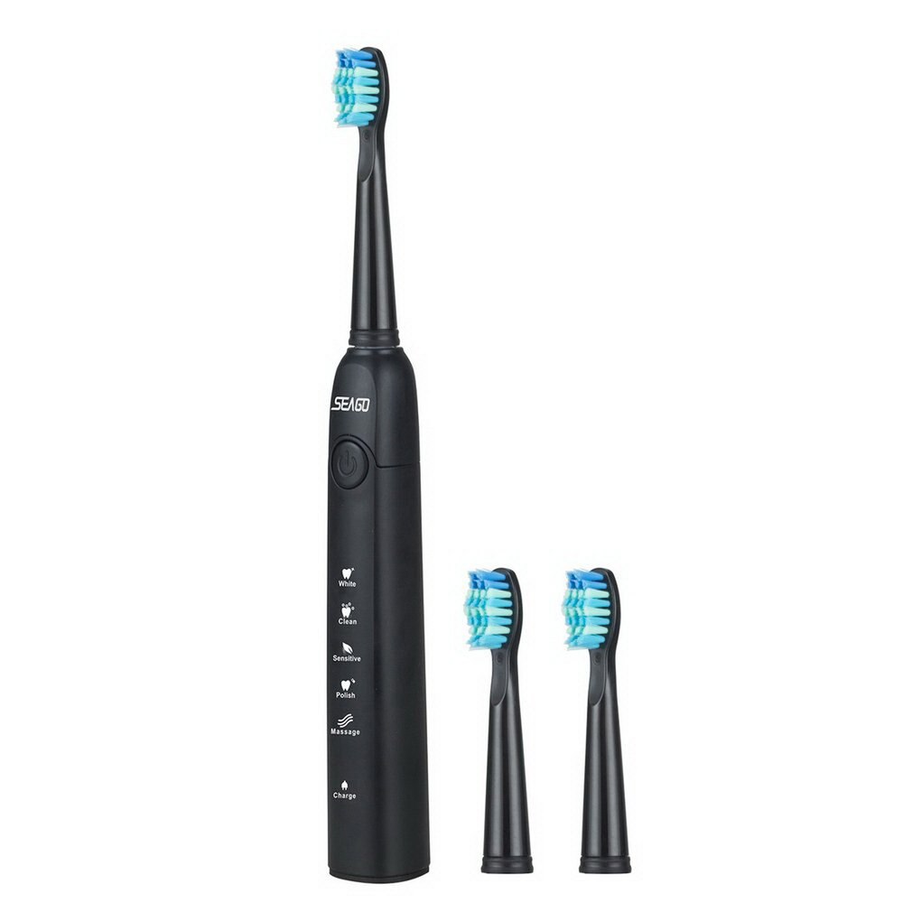 Seago Sonische Elektrische Tandenborstel Oplaadbare Volwassen Sonische Tandenborstel 4 Modus Reizen Tandenborstel Met 3 Opzetborstels