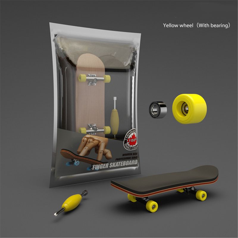 Mini deskorolka drewniana podstrunnica zabawka profesjonalne stenty Finger Skate Set: Y-B