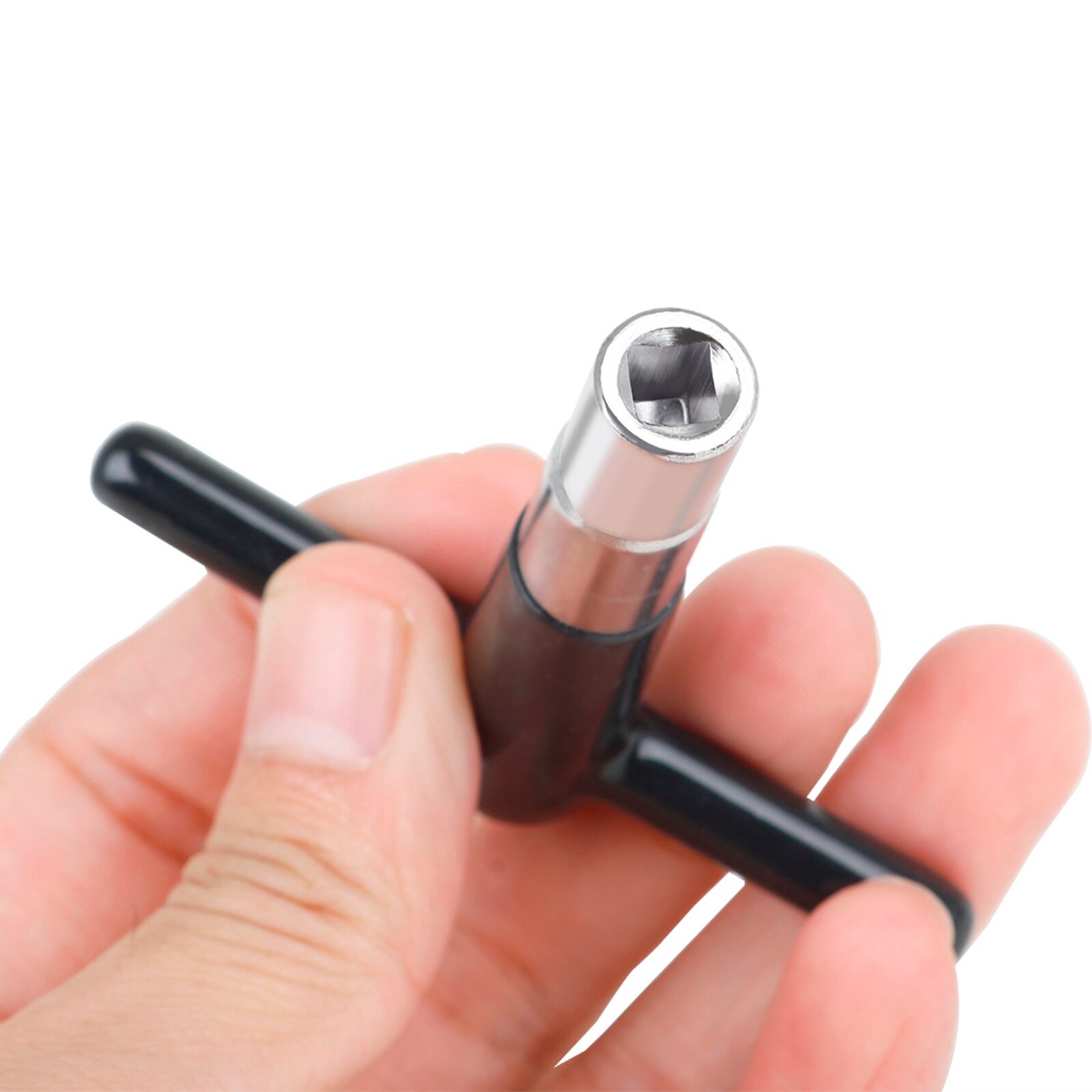 Llave de sintonización de tambor, cuadrada estándar accesorio de Hardware de cubierta, sólido, duradero, 1 ud.: black